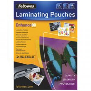 Fellowes Laminating Pouch A3 160micron Pack of 100 5306201