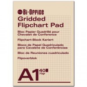 Bi-Office Flipchart Pad A1 Gridded FL012301
