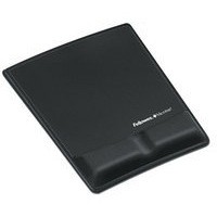 Fellowes Fabrik Mouse Pad/Wrist Support Black 9181201