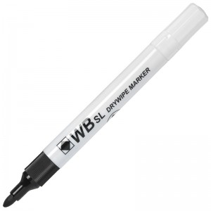 WB SL Drywipe Markers Bullet Point Black