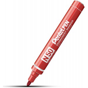 Pentel N50 Permanent Marker Bullet Point Red