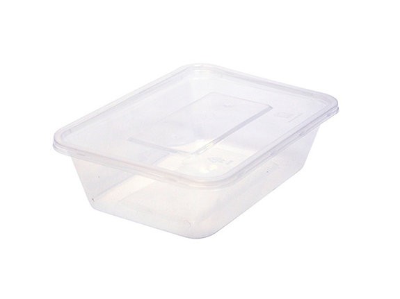 Microwavable+Containers+Clear+with+Lid+650ml