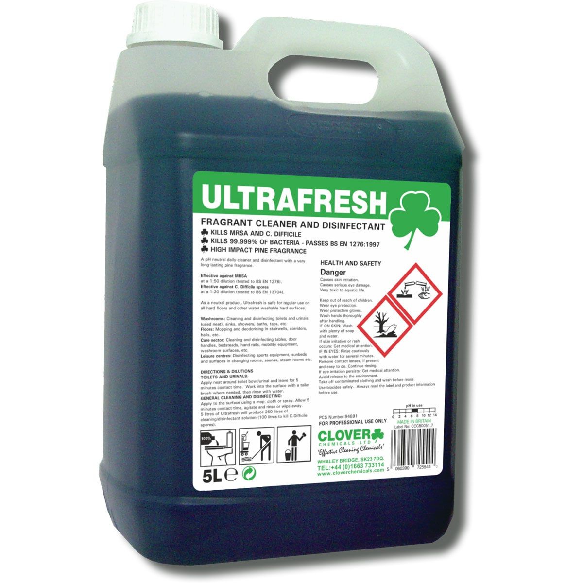 Ultrafresh+Perfumed+Cleaner+and+Disinfectant+2x5+Litre