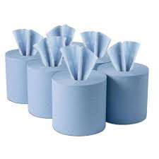 2Ply+Blue+CentreFeed+Rolls+150M+x+175mm+%2870mm+core%29Pk6+per+pack