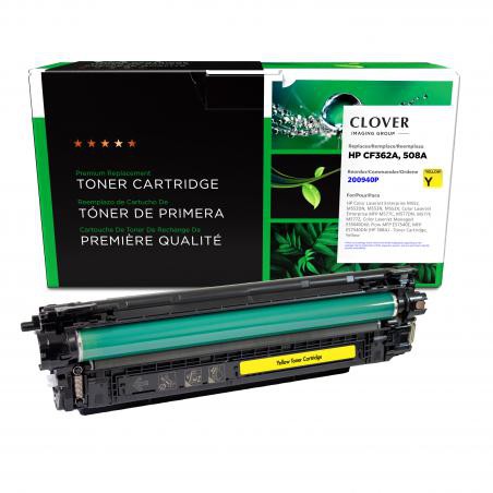 Clover+Imaging+Remanufactured+Yellow+Toner+Cartridge+for+HP+CF362A+%28HP+508A%29