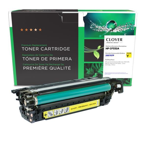 Clover+Imaging+Remanufactured+Yellow+Toner+Cartridge+for+HP+CF332A+%28HP+654A%29