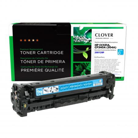 Clover+Imaging+Remanufactured+Cyan+Toner+Cartridge+for+HP+CC531A+%28HP+304A%29