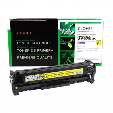 Clover+Imaging+Remanufactured+Yellow+Toner+Cartridge+for+HP+CF382A+%28HP+312A%29