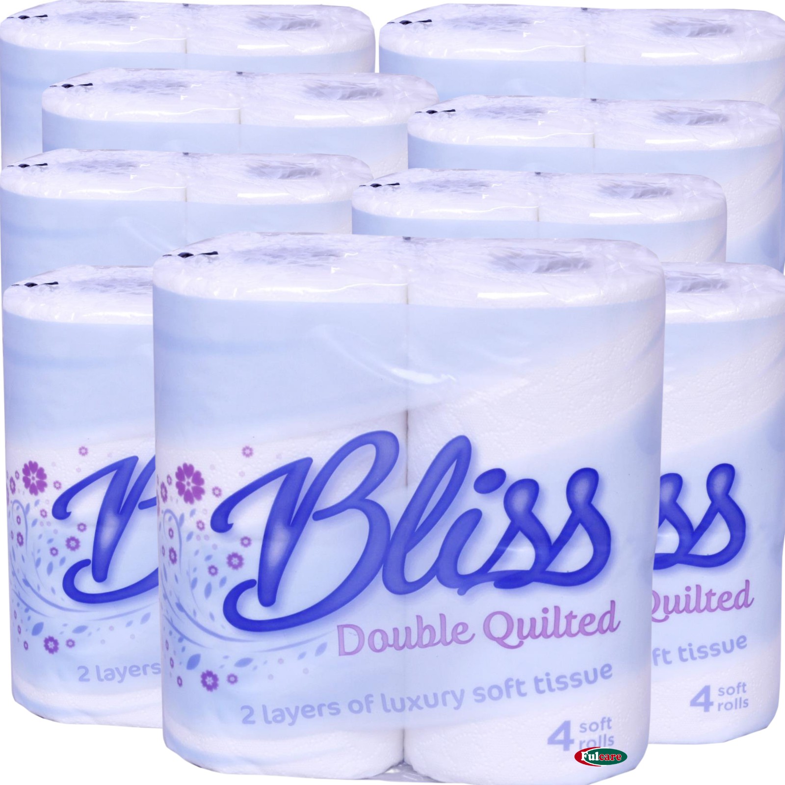 Bliss+Double+Quilted+2+Ply+Luxury+Toilet+Tissue+Rolls