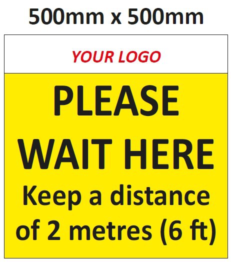 Please+Wait+Here+Sign+printed+with+your+logo+%28optional%29+on+3mm+Board+-+500mm+x+500mm